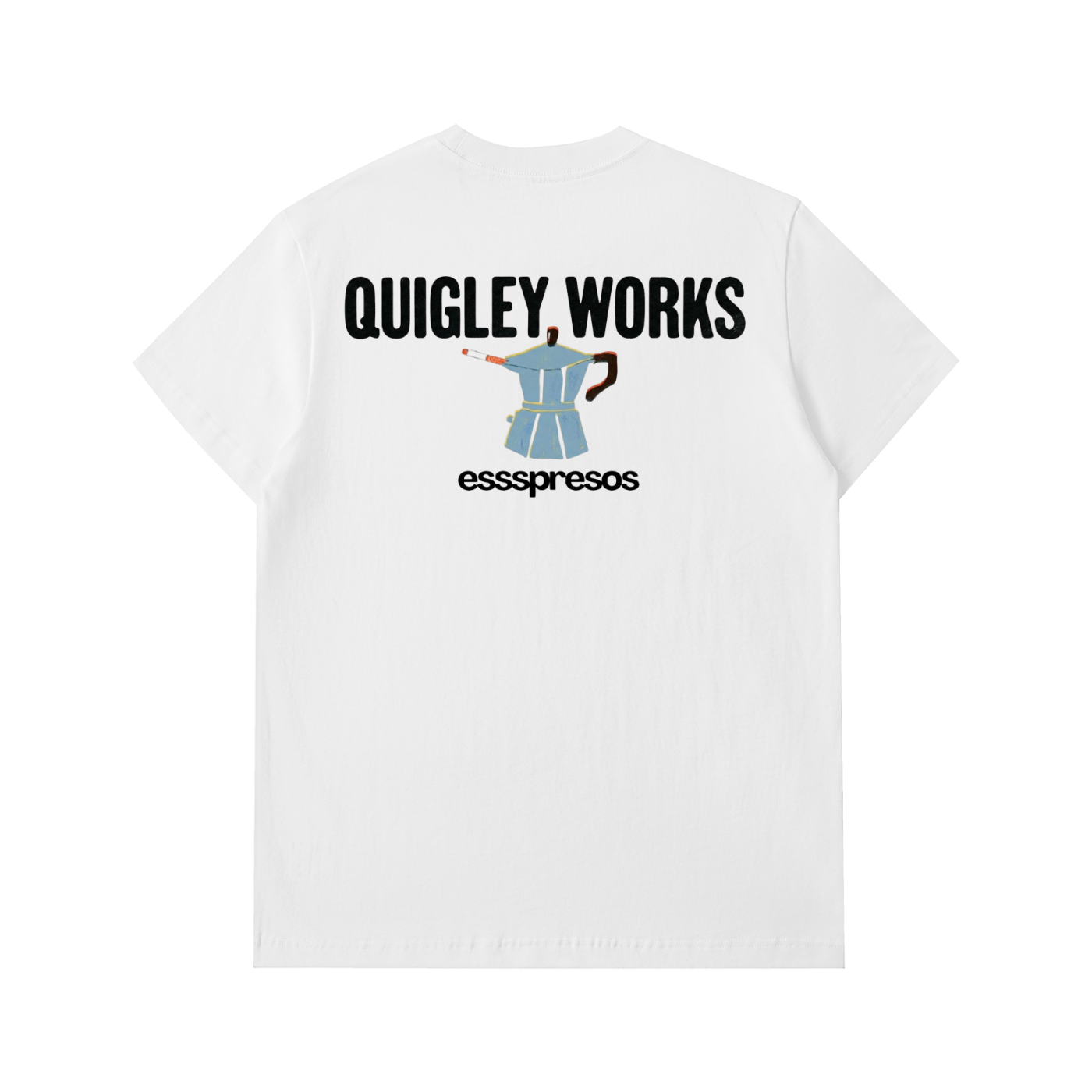Quigley Works Esspresso Man Essential Heavyweight Cotton T-Shirt