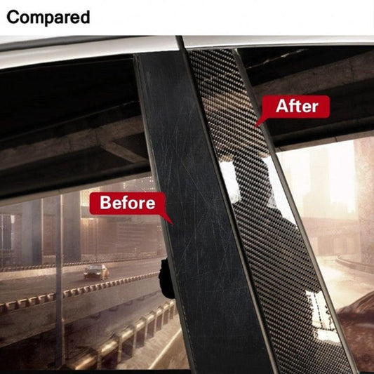 Carbon Fiber Protector Strip Sticker Auto Bumper Door Sill Protection Anti-stepping Car Decoration Tape 3DCar Door Edge Guards Door Sill Protector Carbon Fiber Car Wrap Film Vinyl Automotive Wrap Film Car Door Bumper Door Guard Hood Sticker Protection